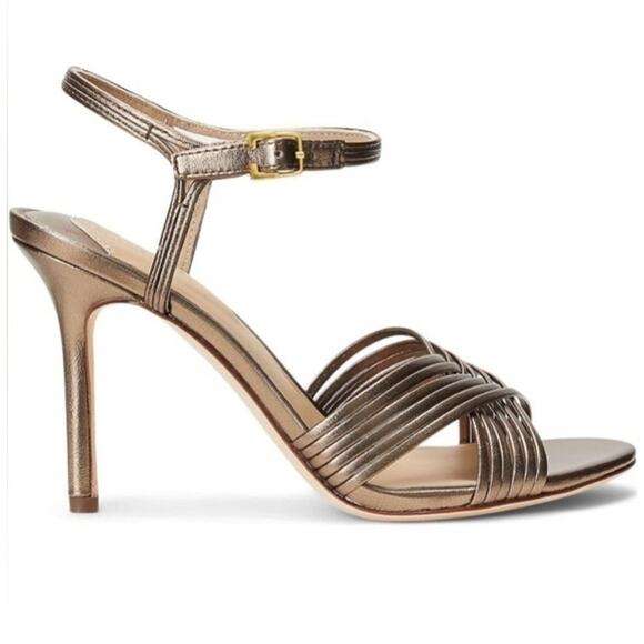 Lauren Ralph Lauren Madelaine Metallic Nappa Leather Pump Sz 6.5 - Picture 1 of 5